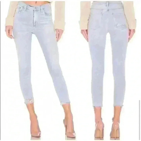 Agolde Sophie High Rise Skinny Crop in Parallel Size 24 - Picture 1 of 11